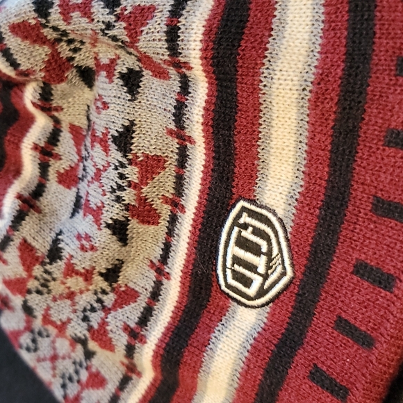 NHL OLD TIME HOCKEY 🏒 Deep Red|White|Gray Embroided Beanie Hat w/Braided Tassel - Picture 10 of 14